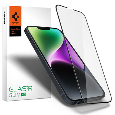 Spigen Glass FC Tempered Glass for iPhone 13 / 13 Pro / 14 / 16e - Black
