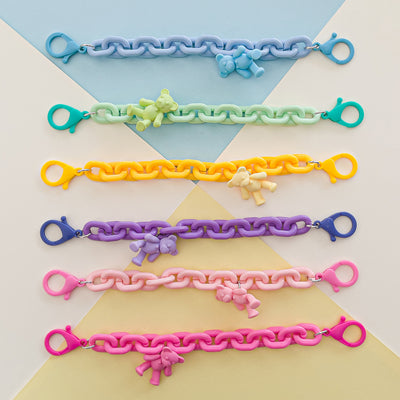 Color Chain (rope) colorful chain phone holder pendant for backpack wallet yellow — Hurtel