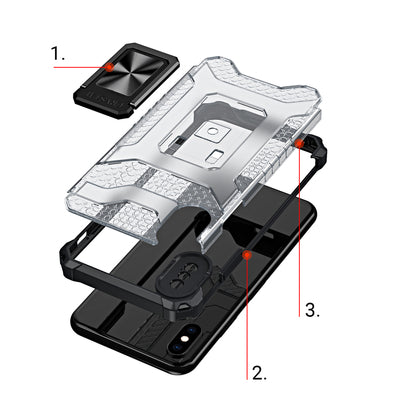 Crystal Ring Case Kickstand Tough Rugged Cover for iPhone XS Max red — Hurtel