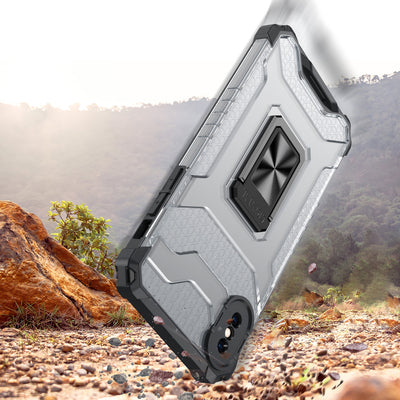 Crystal Ring Case Kickstand Tough Rugged Cover for iPhone XS Max red — Hurtel