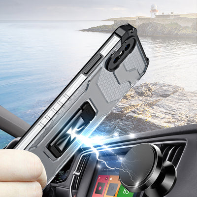 Crystal Ring Case Kickstand Tough Rugged Cover for iPhone XS Max red — Hurtel