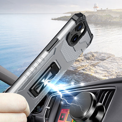 Crystal Ring Case Kickstand Tough Rugged Cover for iPhone 12 mini black — Hurtel
