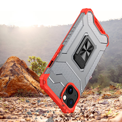 Crystal Ring Case Kickstand Tough Rugged Cover for iPhone 12 mini red — Hurtel