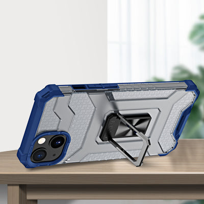 Crystal Ring Case Kickstand Tough Rugged Cover for iPhone 12 mini blue — Hurtel