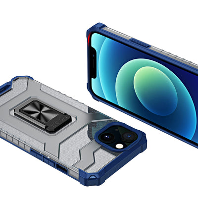 Crystal Ring Case Kickstand Tough Rugged Cover for iPhone 13 mini blue — Hurtel