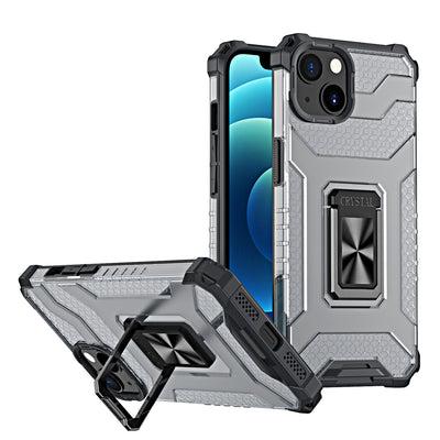 Crystal Ring Case Kickstand Tough Rugged Cover for iPhone 13 black — Hurtel