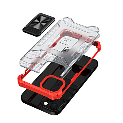 Crystal Ring Case Kickstand Tough Rugged Cover for iPhone 13 red — Hurtel