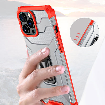 Crystal Ring Case Kickstand Tough Rugged Cover for iPhone 13 Pro Max black — Hurtel