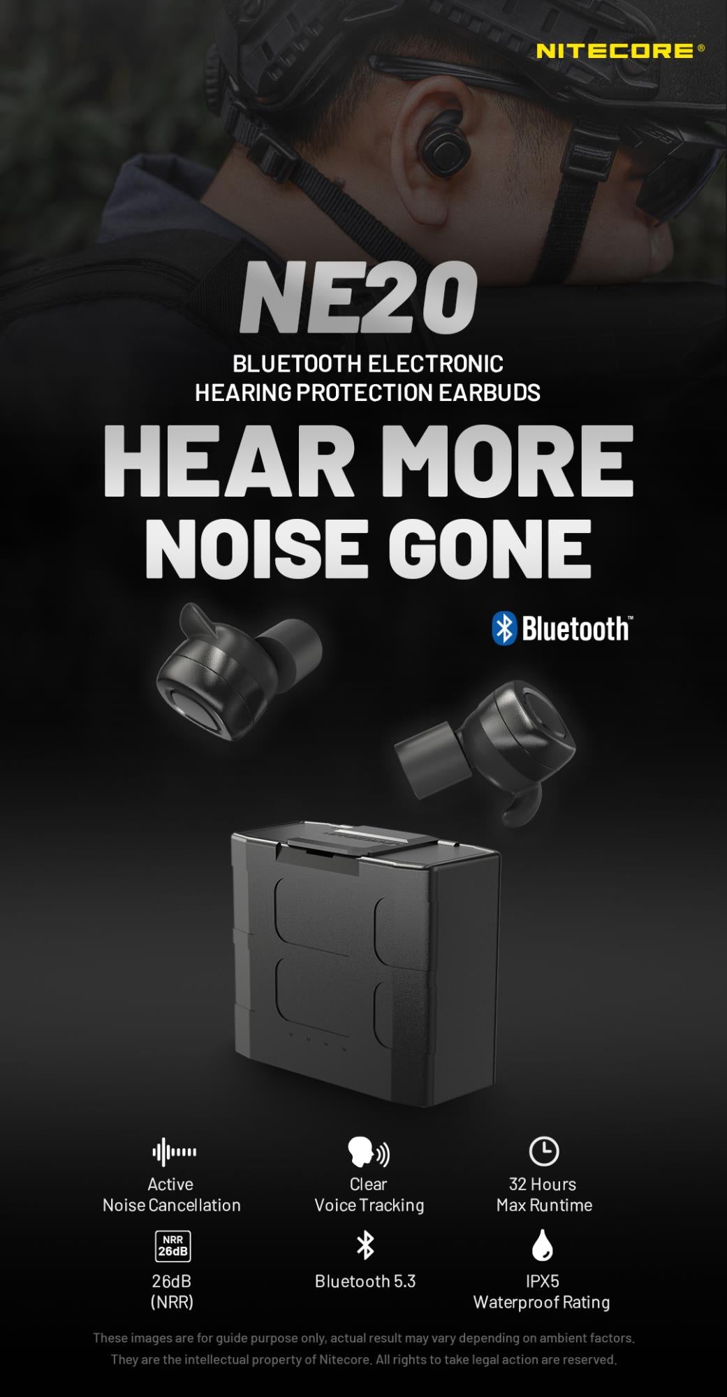 HEADSET BLUETOOTH/NE20 CLASSIC BLACK NITECORE