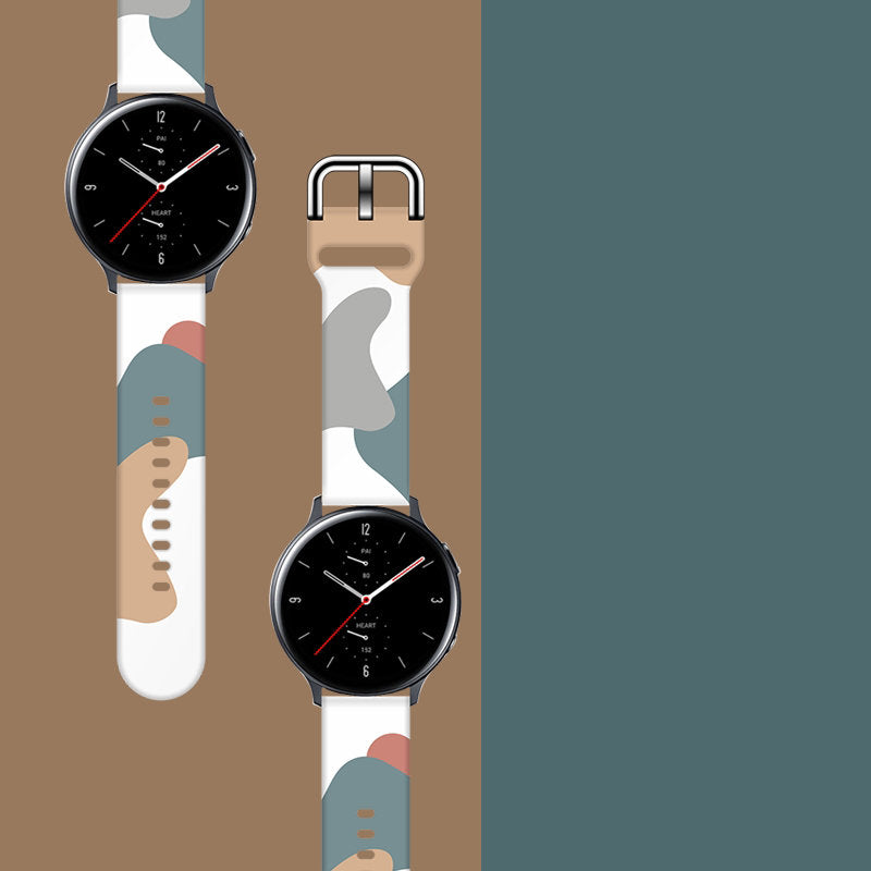 Strap Moro for Samsung Galaxy Watch 40 / 41 / 42 / 43 / 44 mm silicone bracelet watch band - pattern 2 — Hurtel
