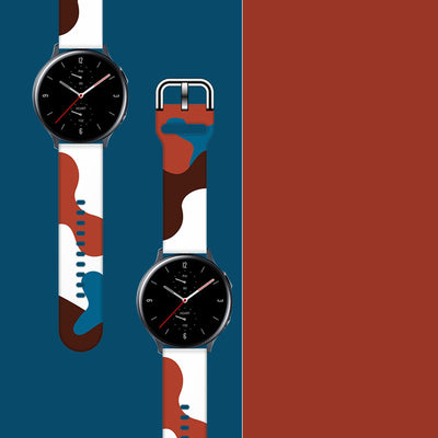 Strap Moro for Samsung Galaxy Watch 40 / 41 / 42 / 43 / 44 mm silicone bracelet watch band - pattern 8 — Hurtel
