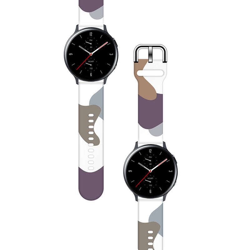 Strap Moro for Samsung Galaxy Watch 40 / 41 / 42 / 43 / 44 mm silicone bracelet watch band - pattern 9 — Hurtel