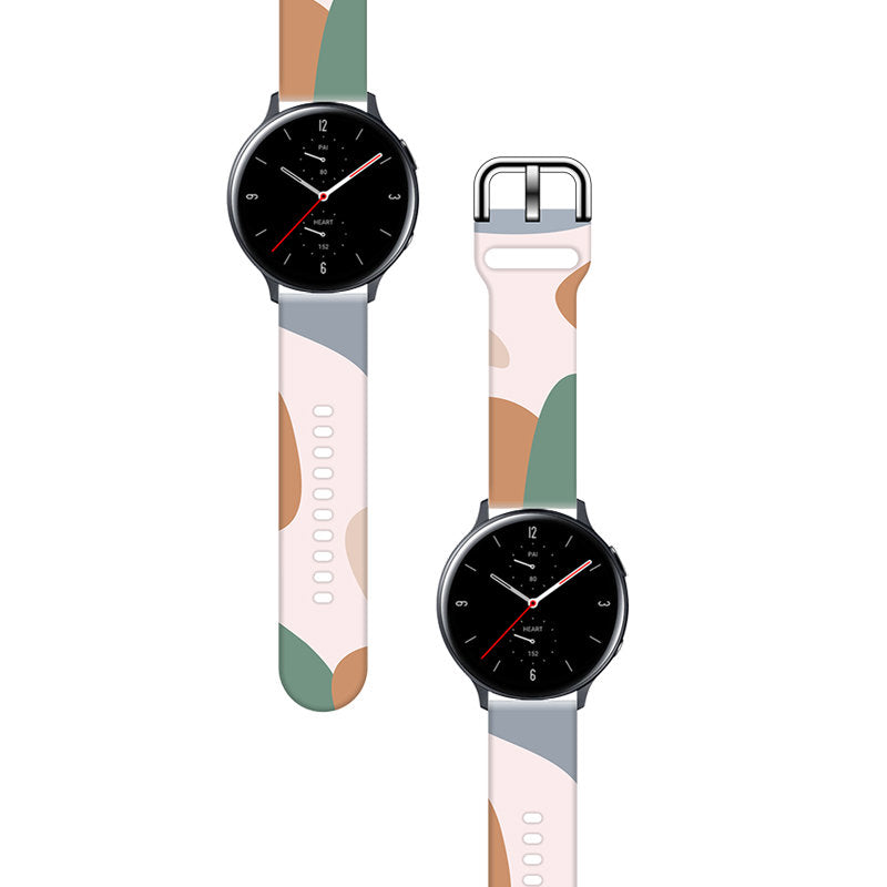 Strap Moro for Samsung Galaxy Watch 40 / 41 / 42 / 43 / 44 mm silicone bracelet watch band - pattern 11 — Hurtel
