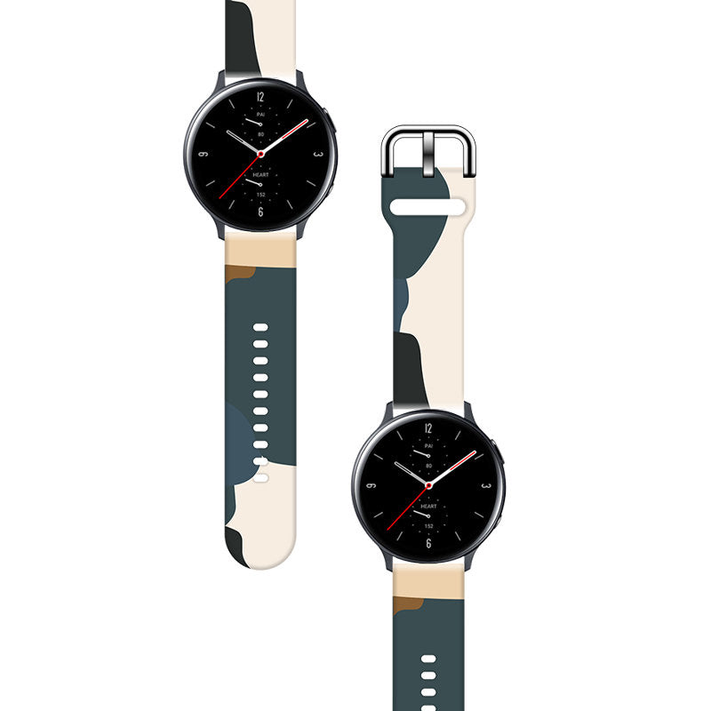 Strap Moro for Samsung Galaxy Watch 40 / 41 / 42 / 43 / 44 mm silicone bracelet watch band - pattern 13 — Hurtel