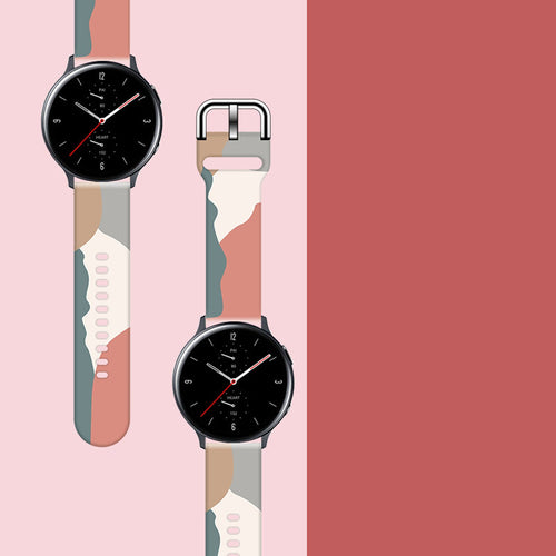 Strap Moro for Samsung Galaxy Watch 40 / 41 / 42 / 43 / 44 mm silicone bracelet watch band - pattern 15 — Hurtel