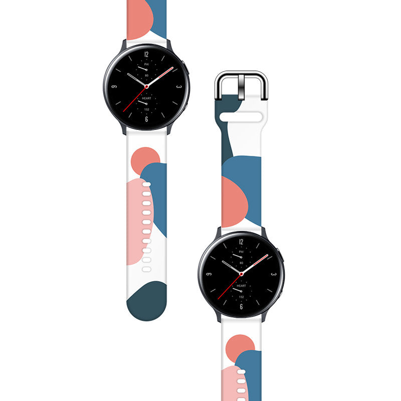 Strap Moro for Samsung Galaxy Watch 45 / 46 / 47 mm silicone bracelet watch band - pattern 10 — Hurtel