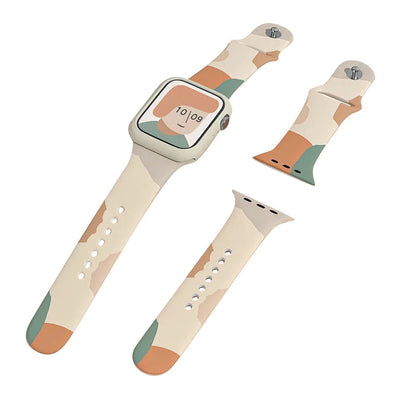Silicone Strap Moro Watch Bracelet Band for Apple Watch 42 / 44 / 45 / 49 mm - Pattern 5 — Hurtel