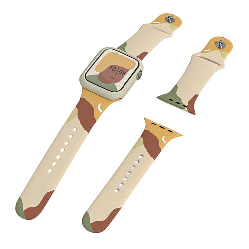 Silicone Strap Moro Watch Bracelet Band for Apple Watch 38 / 40 / 41 mm - Pattern 1 — Hurtel