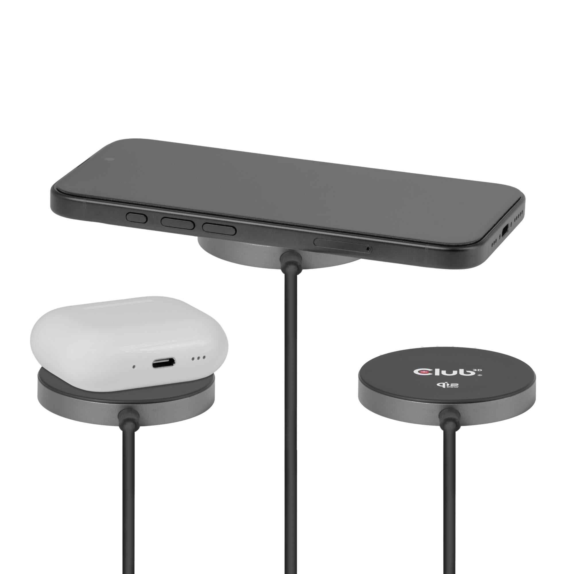 MOBILE CHARGER QI2 MAGSAFE/25W BLACK CAC-3027 CLUB3D