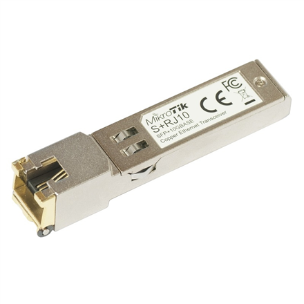 MikroTik | S+RJ10 | SFP+ | Copper | RJ-45 | 10/100/1000/10000 Mbit/s | Maximum transfer distance 200 m | -20 to +60C | C