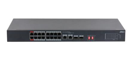 Switch DAHUA S3218-16ET-135 Switch type Unmanaged Switch layer L2 Rack mounting Yes Stackable Yes Form factor 1U 16xRJ-45 ports RJ-45 Ports Type Gigabit Ethernet (10/100/1000) 2xSFP module slots quantity Power over Ethernet (PoE) Yes 2xPower over