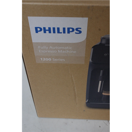 SALE OUT. Philips Espresso Coffee maker Series 1200 | EP1224/00 | Pump pressure 15 bar | Built-in milk frother | Fully a