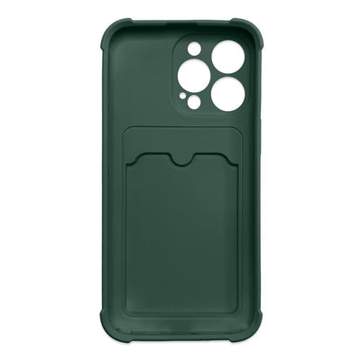 Card Armor Case Pouch Cover for Xiaomi Redmi 10X 4G / Xiaomi Redmi Note 9 Card Wallet Silicone Armor Cover Air Bag Green — Hu