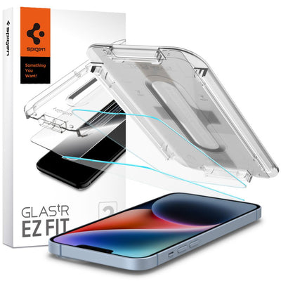 Spigen Glas.tR EZ Fit Tempered Glass for iPhone 13 / 13 Pro / 14 / 16e - 2 pcs.