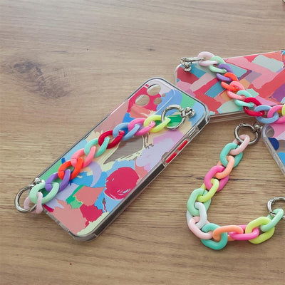 Color Chain Case gel flexible elastic case cover with a chain pendant for Samsung Galaxy A22 4G multicolour  (1) — Hurtel