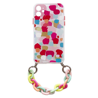 Color Chain Case gel flexible elastic case cover with a chain pendant for Xiaomi Redmi Note 10 Pro multicolour  (2) — Hurtel
