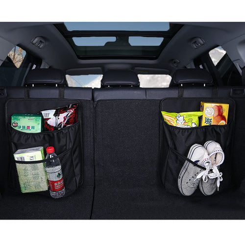 Car organizer for the rear seat backrest for the trunk black — Hurtel