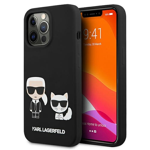 Karl Lagerfeld KLHCP13LSSKCK iPhone 13 Pro / 13 6.1" hardcase black/black Silicone Karl &amp; Choupette