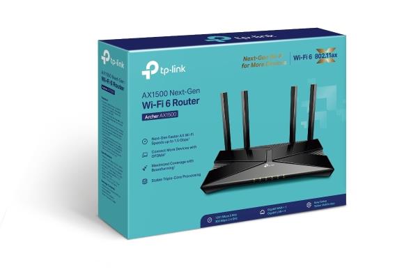 Wireless Router TP-LINK Router 1500 Mbps 1 WAN 4x10/100/1000M Number of antennas 4 ARCHERAX1500