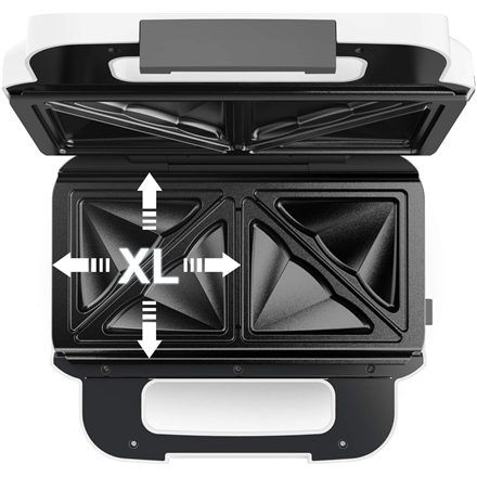 TEFAL | Wafle Maker Snack XL | SW701110 | 850 W | Number of pastry 2 | Belgium | White/Grey