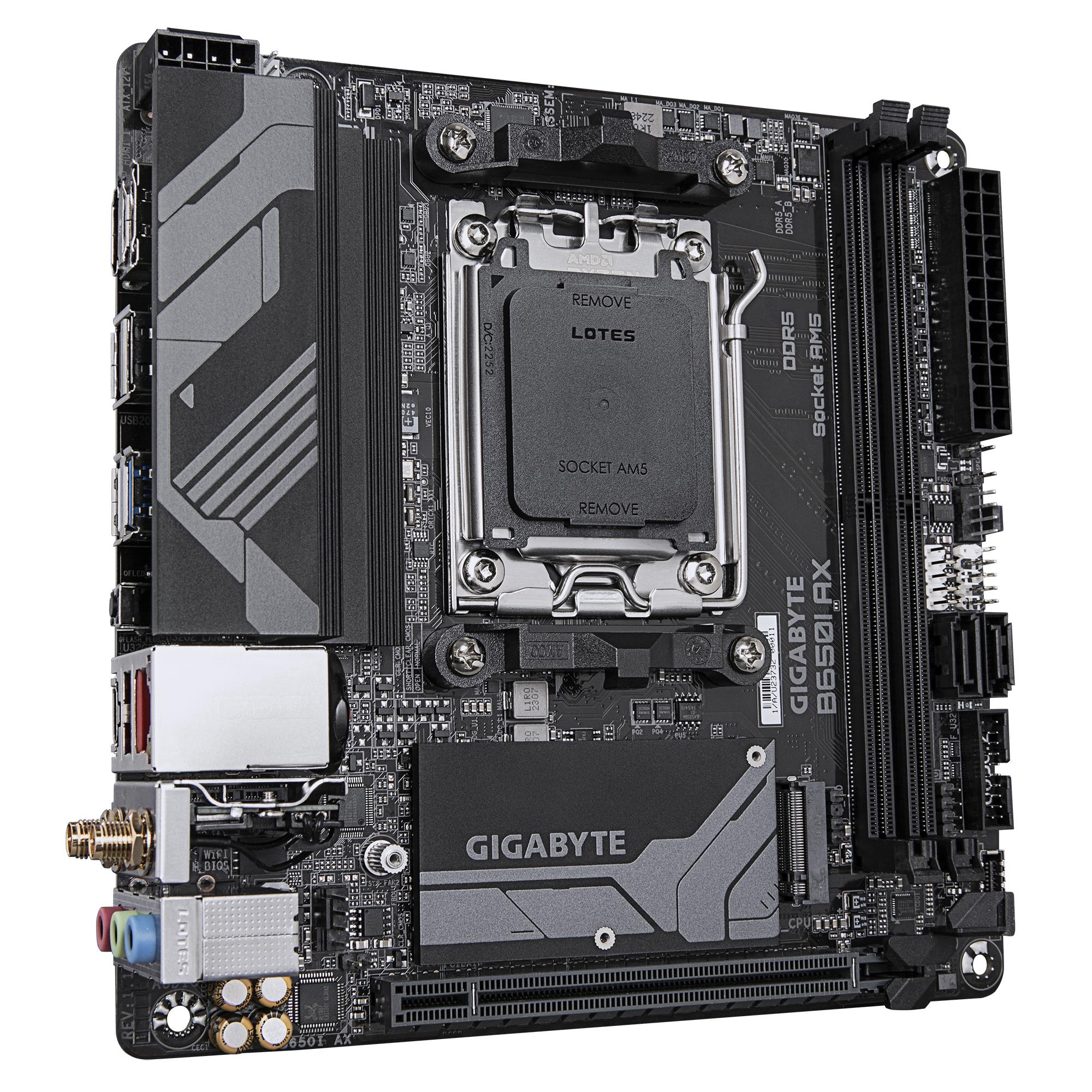 Mainboard GIGABYTE AMD B650 SAM5 Mini-ITX Memory DDR5 Memory slots 2 B650IAX1.1