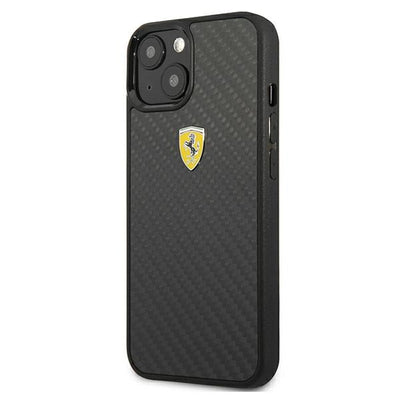 Ferrari FEHCP13SFCABK iPhone 13 mini 5.4&quot; black/black hardcase On Track Real Carbon