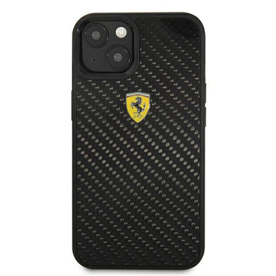Ferrari FEHCP13SFCABK iPhone 13 mini 5.4&quot; black/black hardcase On Track Real Carbon