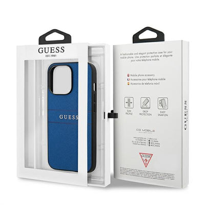 Guess GUHCP13LPSASBBL iPhone 13 Pro / 13 6.1" blue/blue Saffiano Strap