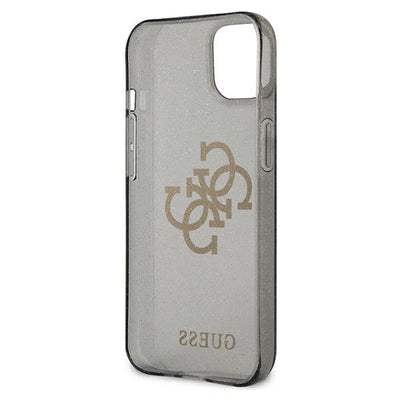 Guess GUHCP13SPCUGL4GBK iPhone 13 mini 5.4" black/black hard case Glitter 4G Big Logo