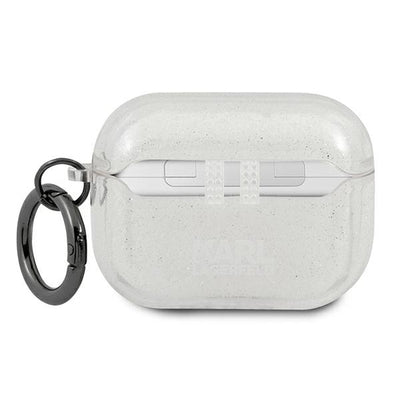 Karl Lagerfeld KLAPUKHGS AirPods Pro cover srebrny/silver Glitter Karl`s Head