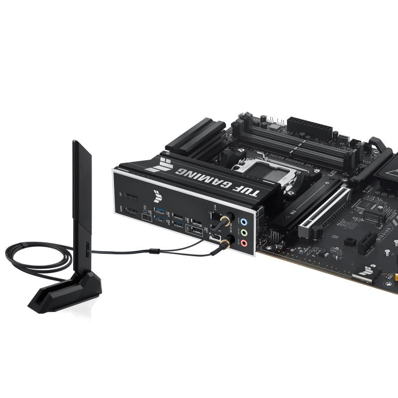 Mainboard ASUS AMD B650 ATX Memory DDR5 Memory slots 4 1xPCI-Express 4.0 1x 1xPCI-Express 4.0 16x 1xPCI-Express 5.0 16x 3xM.2 1xHDMI 1xDisplayPort 3xUSB 2.0 3xUSB 3.2 2xUSB-C 3xAudio port TUFGAMINGB650E-EWIFI