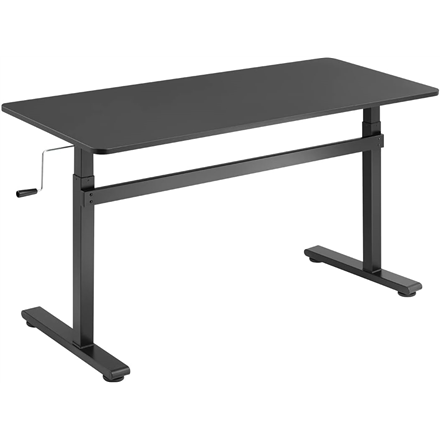 Manually adjustable sit-stand desk EO0027 | Ergonomic | Height adjustment 70-117 cm | Maximum load weight 40 kg | Black