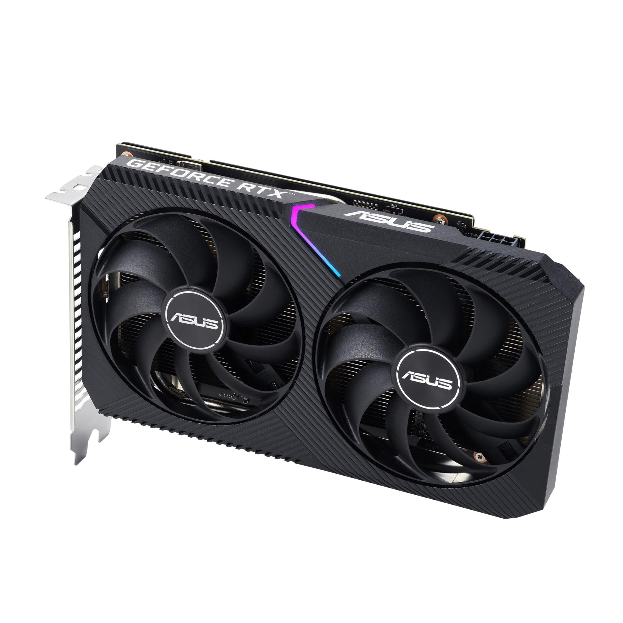 Graphics Card ASUS NVIDIA GeForce RTX 3050 8 GB GDDR6 128 bit PCIE 4.0 16x Dual Slot Fansink 1xDVI-D 1xHDMI 1xDisplayPort DUAL-RTX3050-O8G-V2
