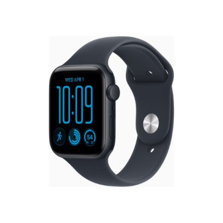 Apple Watch SE 3 GPS 44mm Midnight Aluminium Case with Navy Blue Sport Band - S/M | Apple