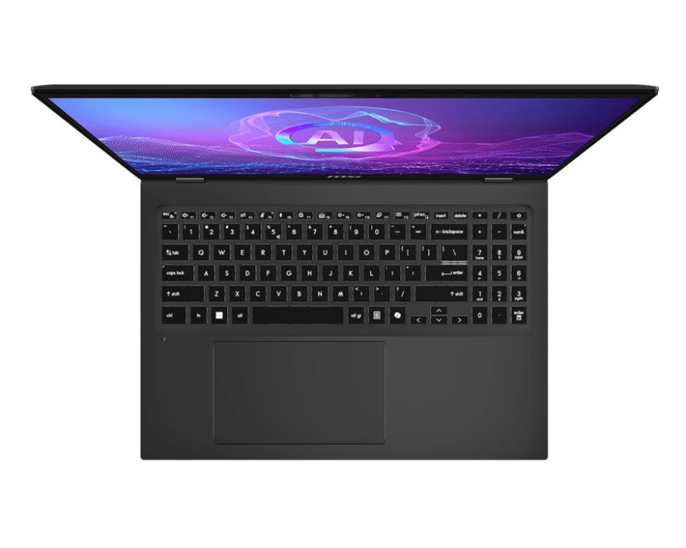 Notebook MSI Prestige 16 AI+ Evo B2VMG CPU Core Ultra u7-258V 3700 MHz 16" 2560x1600 RAM 32GB LPDDR5x 8533 MHz SSD 1TB Intel Arc 140V 16GB ENG Card Reader SD (XC/HC) Windows 11 Pro Grey 1.5 kg PRE16AI+EVOB2VMG-021NL