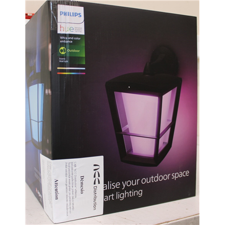 SALE OUT. | Philips Hue WCA Econic Outdoor Wall Lantern | 15 W | 2000-6500 Hue White Colour Ambiance | DAMAGED PACKAGING