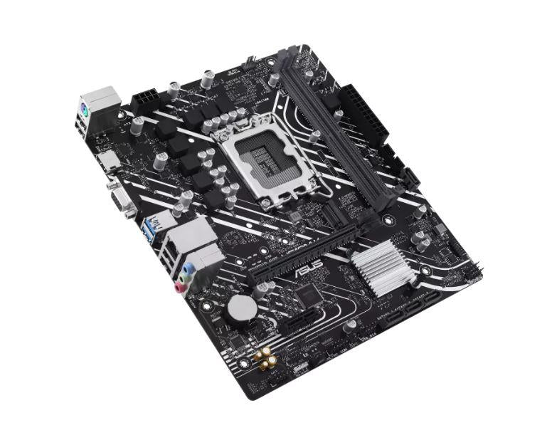 Mainboard ASUS Intel H610 LGA1700 Micro-ATX Memory DDR5 Memory slots 2 1xPCI-Express 3.0 1x 1xPCI-Express 4.0 16x 1xM.2 1x15pin D-sub 1xHDMI 4xUSB 2.0 2xUSB 3.2 1xPS/2 1xRJ45 3xAudio port PRIMEH610M-K