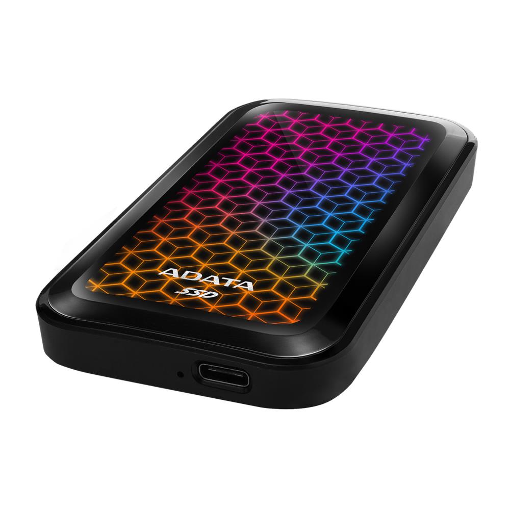 External SSD ADATA SE770G 2TB USB-C USB 3.2 Write speed 800 MBytes/sec Read speed 1000 MBytes/sec ASE770G-2TU32G2-CBK
