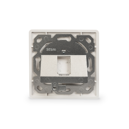 Digitus | Wallplate for Keystone Modules, German type, middle plate 50x50 mm, frame 80x80 mm | DN-93811