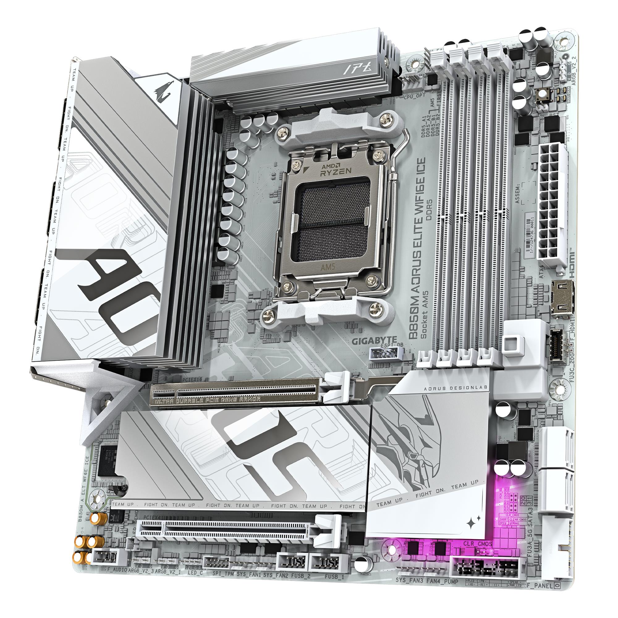 Mainboard GIGABYTE AMD B850 SAM5 Micro-ATX Memory DDR5 Memory slots 4 B850MAELTWF6EICE1.1